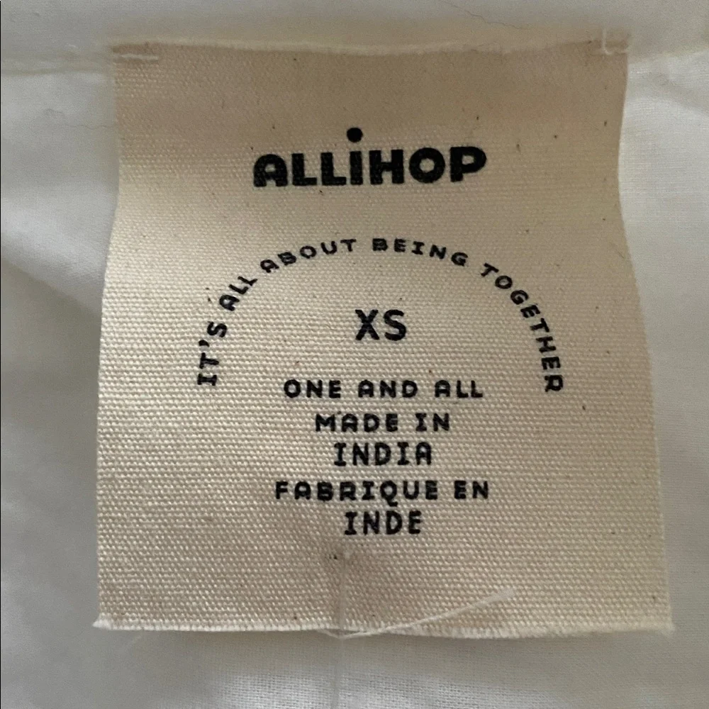 NWT ANTHROPOLOGIE EMBROIDERED SHIRT ALLIHOP DON'T FOLLOW ME I'M LOST TOO size Xs - Picture 4 of 9